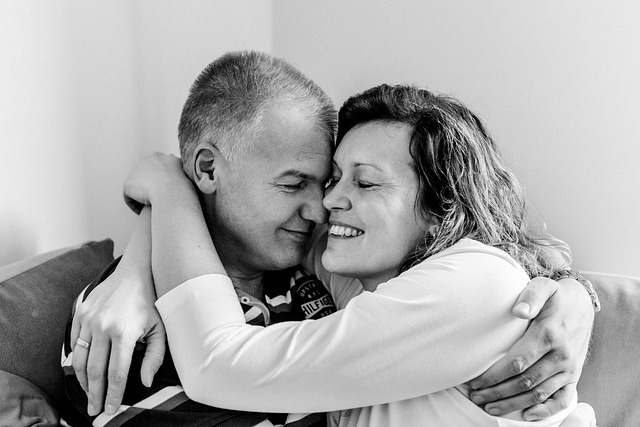 Midlife men with his wife